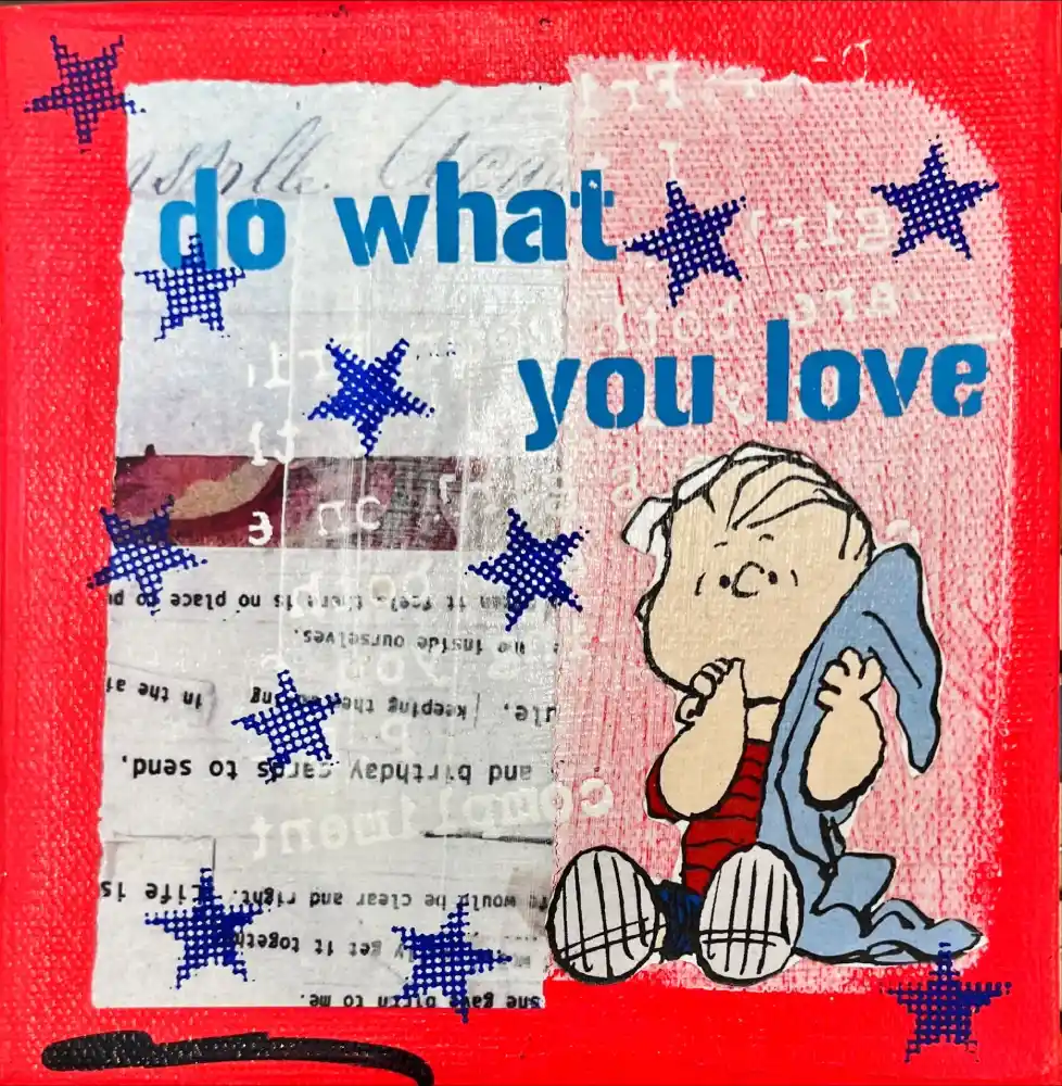 Little Icons von Anna Flores – Handsignierte Kunst-Unikat auf Leinwand "Linus"