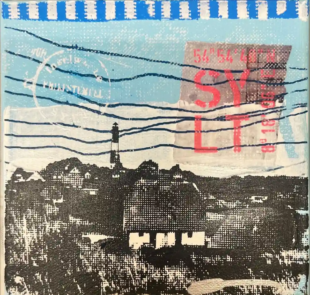 Little Icons von Anna Flores – Handsignierte Kunst-Unikat auf Leinwand "Sylt"