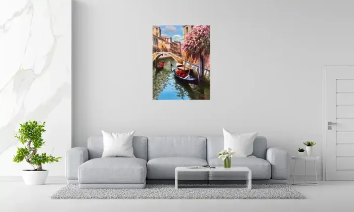 Raffaele Fiore "Venedig mit Gondeln" – Bild 2
